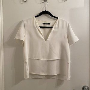 Zara White Blouse